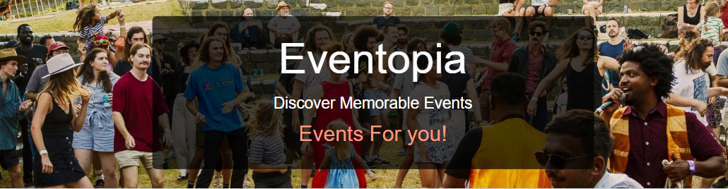 Eventopia homepage